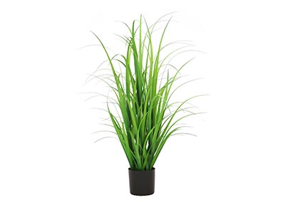 Plante artificielle en pot : herbe