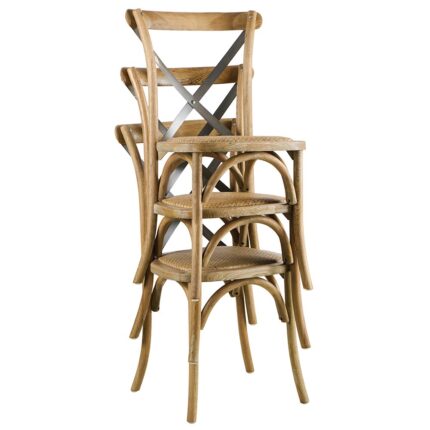 Chaise BISTROT empilable fer vieilli