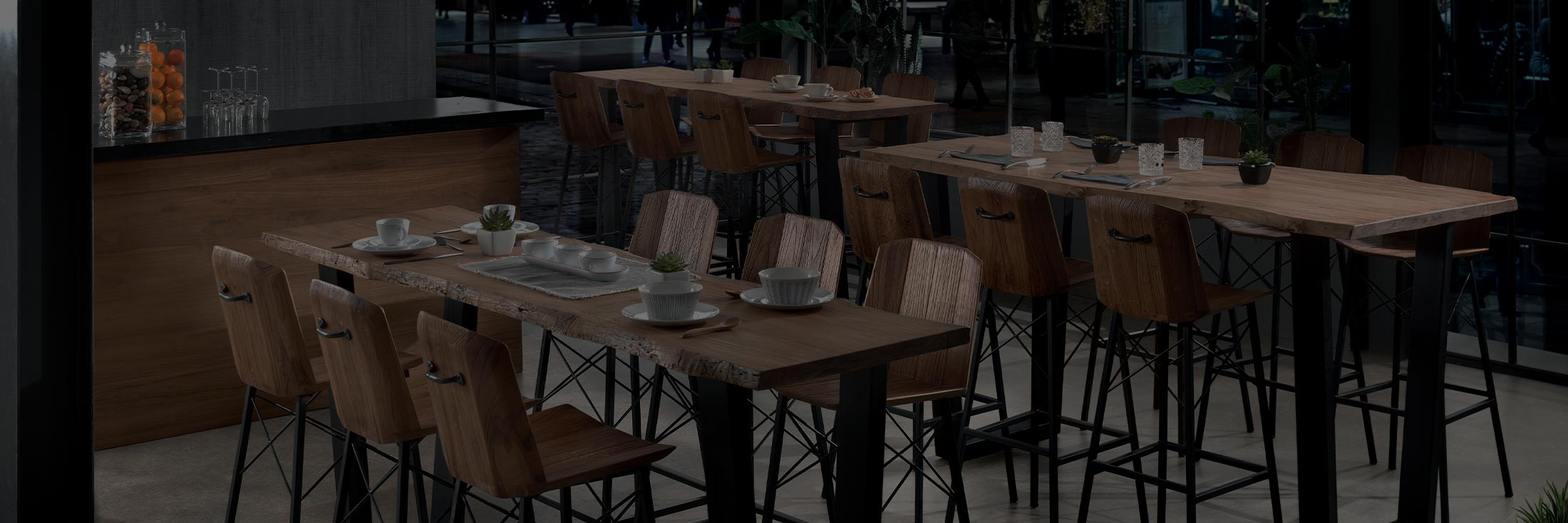 Mange-debout pour la restauration