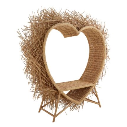 Sofa coeur en rotin