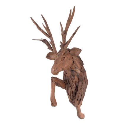 Sculpture RENNE en teck