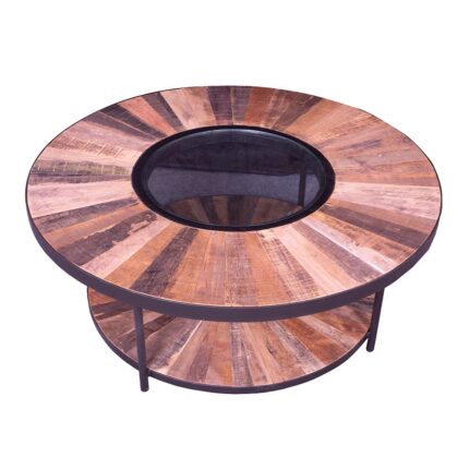 Table basse BADU en bois de bateau