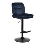 Chaise de bar EVELYN Bleu nuit